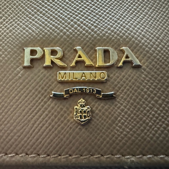 Prada Continental Wallet in Beige & Gold Hardware - Picture 11 of 12